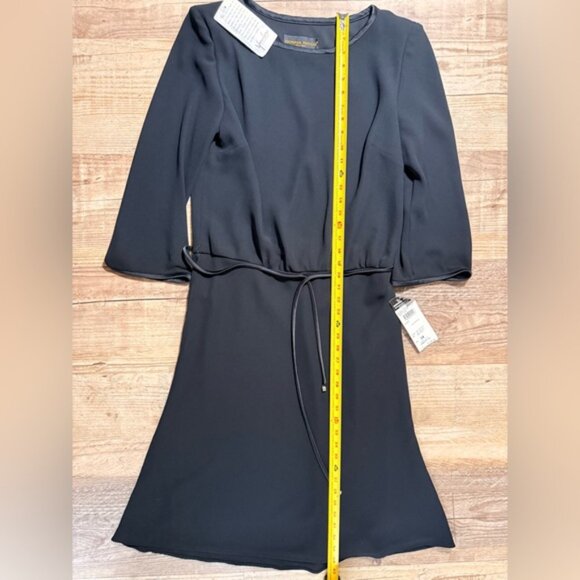 Donna Ricco Designer Black  Dress 3/4 Sleeves Size 14 - Picture 3 of 4